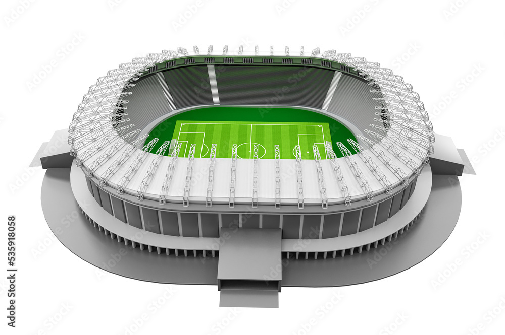 Football Stadium in 3d render realistic Stock Illustration | Adobe Stock