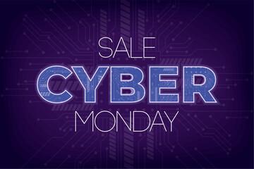 Wall Mural - sale cyber monday lettering