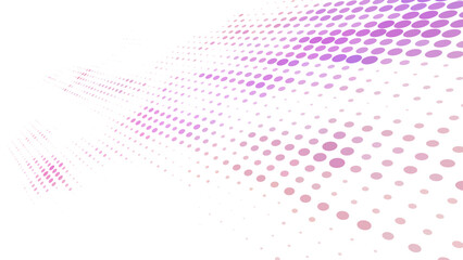 Poster - Perspective halftone background violet and mauvelous dots