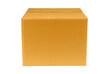 © david_franklin - Plain brown cardboard box photo transparent background isolated front side view PNG file