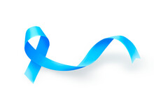 November Blue Ribbon On Transparent Background