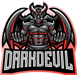 Wall Mural - Dark devil esport mascot 