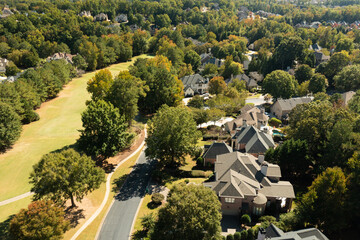 Wall Mural - Aerial view of an upscale sub division
