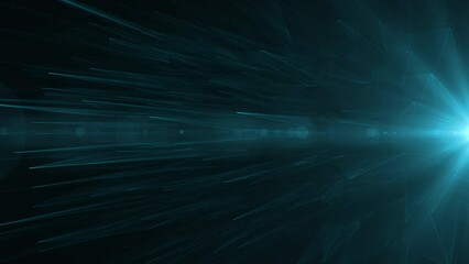 Wall Mural - Particle background animation, Futuristic mysterious flowing digital particles wave de-focus virtual reality abstract cyber space environment background. 
