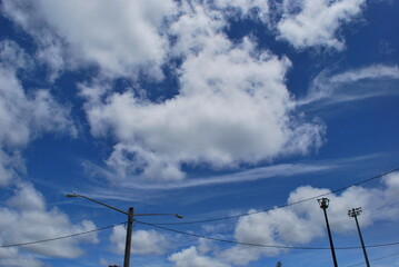 power lines in the sky