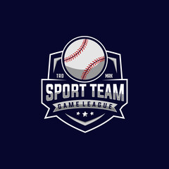 Wall Mural - baseball badge vector graphic template. sport illustration in emblem badge patch style.