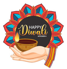 Sticker - Happy Diwali Festival of Lights