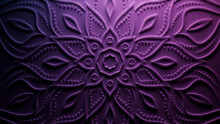 Diwali Celebration Background, With Purple Three-dimensional Decorative Design. 3D Render.