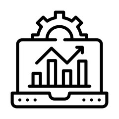 Canvas Print - productive analysis outline icon vector