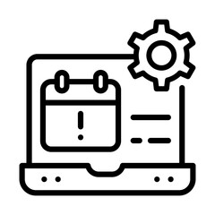Canvas Print - productive analysis outline icon vector