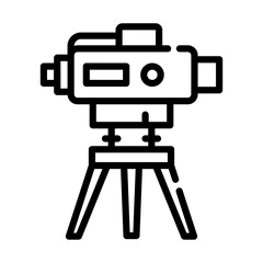 Canvas Print - An outline icon design of theodolite