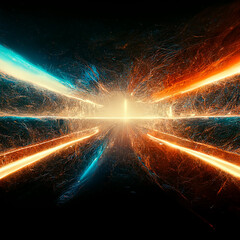 Wall Mural - Nebula and galaxies in space. Abstract cosmos background