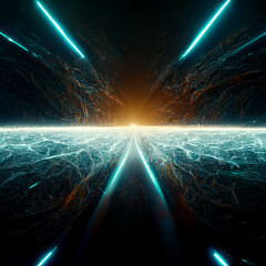 Wall Mural - Nebula and galaxies in space. Abstract cosmos background