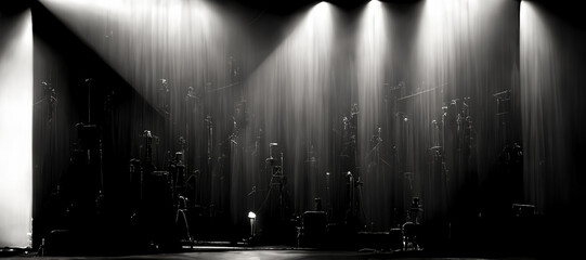 moody empty  stage light background