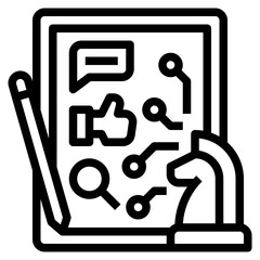 Sticker - digital strategy icon