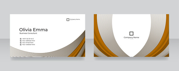 Wall Mural - Brown creative and clean corporate business card template. Vector illustration. Stationery design