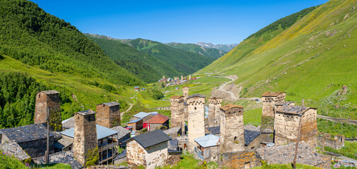 Wall Mural - Ushguli village