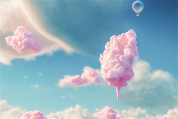 Cotton candy clouds