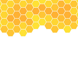 Wall Mural - yellow honeycomb border background.