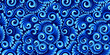 © Olha - Vector seamless abstract floral pattern in blue colors