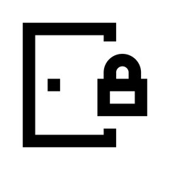 Sticker - Door Lock Vector Icon