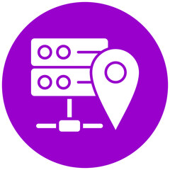 Canvas Print - Server Location Icon Style