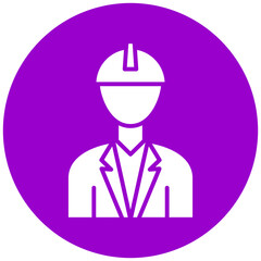 Sticker - Male Engineer Icon Style