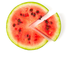 Poster - slice of water melon isolated on white background.