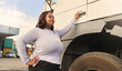 © N Felix/peopleimages.com - Logistics, ecommerce and African driver with delivery with a truck at an outdoor delivery warehouse or port. Black woman working in transportation in the supply chain industry to transport cargo