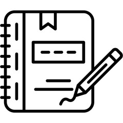 Wall Mural - Notebook Icon