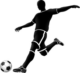 Wall Mural - Football Soccer Player Sports Silhouette