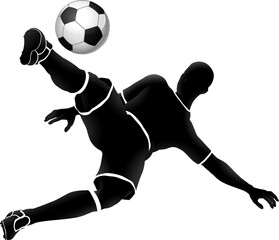 Wall Mural - Soccer Player Football Sports Silhouette