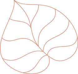 abstract outline leaves shape