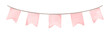 © K Ching Ching - Cute pastel pink triangle party bunting. Baby and kids party decoration. Water color illustration.