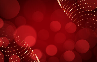 Wall Mural - sparkling bokeh red background vector illustration