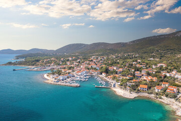 Wall Mural - Aussicht auf die Kleinstadt Nerezine auf der Insel Losinj in Kroatien