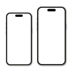 Wall Mural - realistic model smartphone. smartphone mockup. device front view. 3d mobile phone with shadow. vecto
