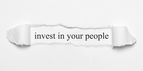 Wall Mural - invest in your people