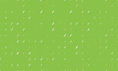 Seamless background pattern of evenly spaced white sex toy symbols of different sizes and opacity. Vector illustration on light green background with stars