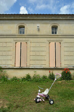 French House Château With Pink Windows