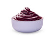 Brazilian Acai Into a Bowl isolated on tranparent background