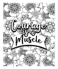 Wall Mural - motivational quotes coloring pages design .inspirational words coloring book pages design.