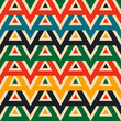 Retro groovy aesthetic pattern with triangles in the style of the 70s and 60s. Vector illustration