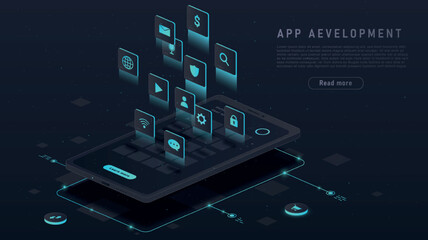 Wall Mural - app development concept
