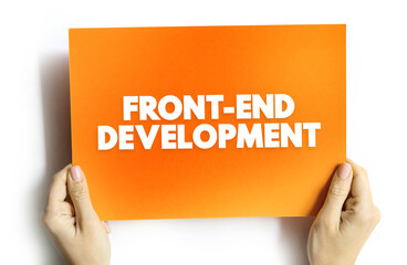 Front-end development is the development of the graphical user interface of a website, so that users can view and interact with that website, text concept background