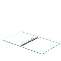 Wall Mural - 3d rendering illustration of an open ring binder