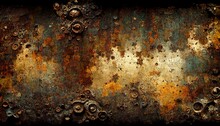 Sci-fi Steampunk Rusty Wall Background Machinery Texture Design