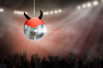 Wall Mural - Halloween disco party in a night club