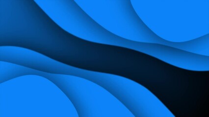 Animated blue color 3d wavy element background