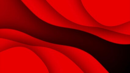 Animated red color 3d wavy element background
